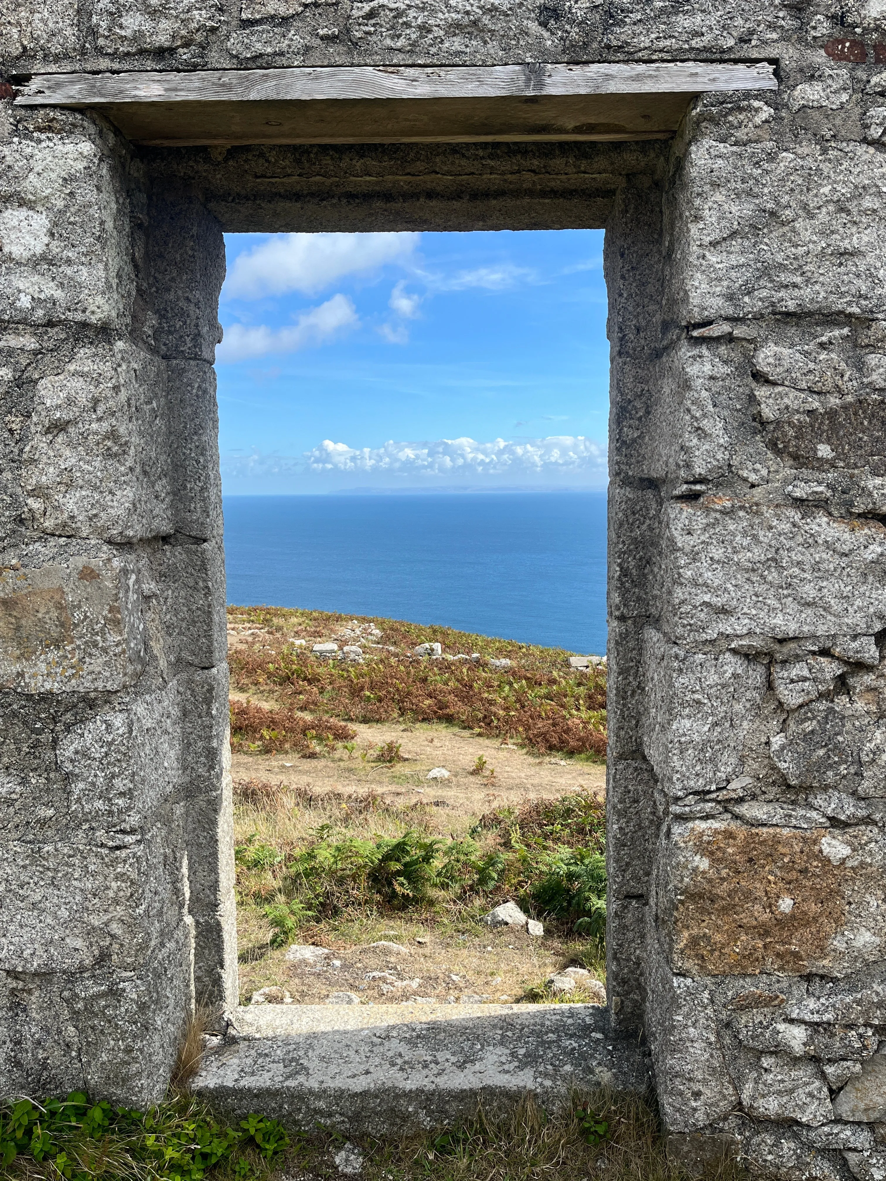 A window with a view of the sea
