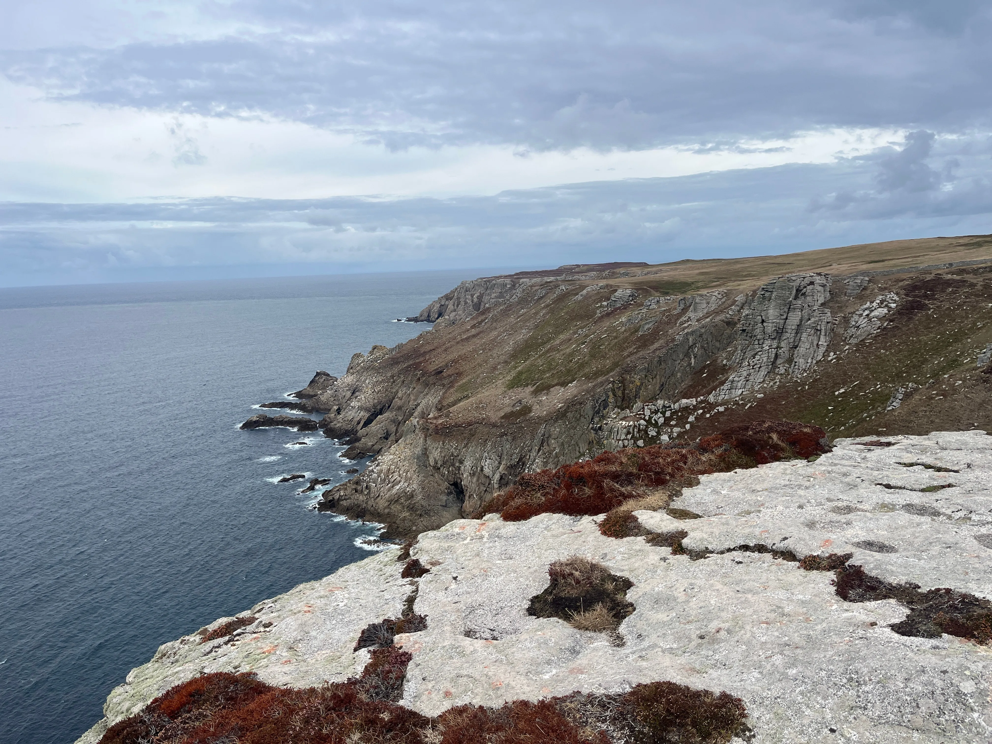 Steep cliffs overlooking the sea