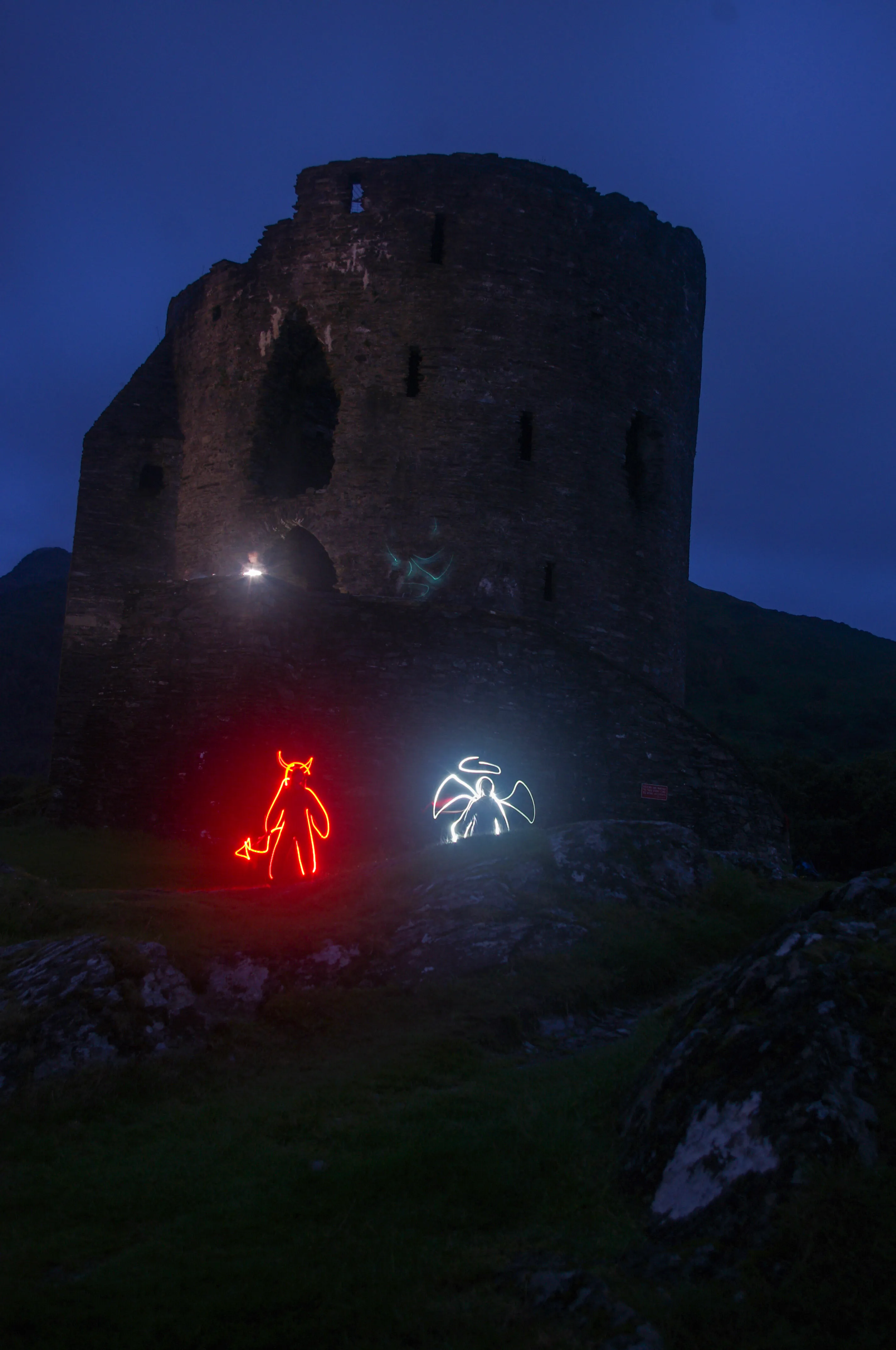 Lightpainting at Dolbadarn Castle
